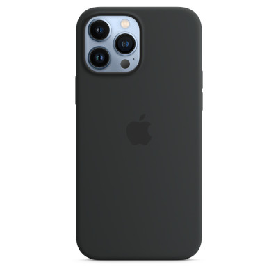   Луксозен силиконов гръб оригинален MHLG3ZM/A OFFICIAL Apple Silicone Case With MagSafe за Apple iPhone 13 Pro Max 6.7 черен